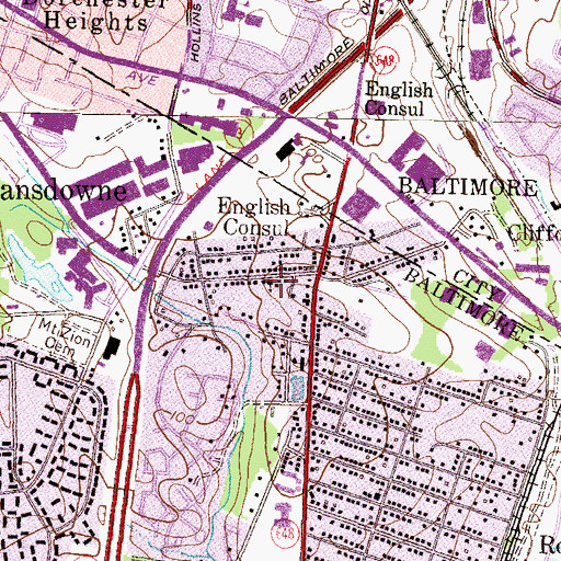Topographic Map of English Consul Church, MD