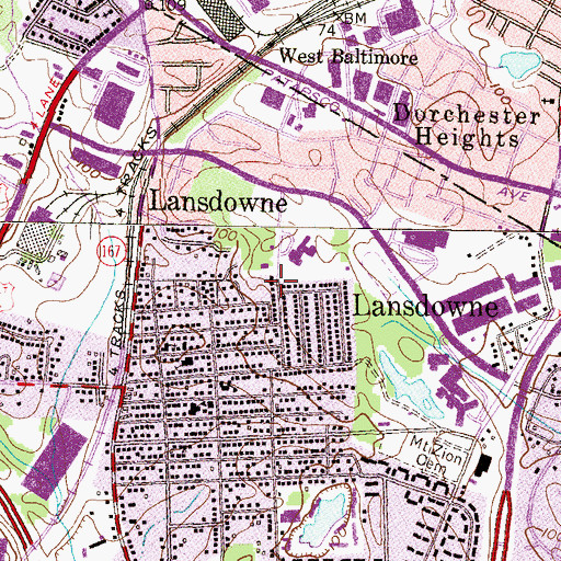 Topographic Map of First Baptist Church, MD