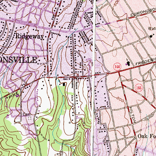Topographic Map of First Church of Christ Scientist, MD