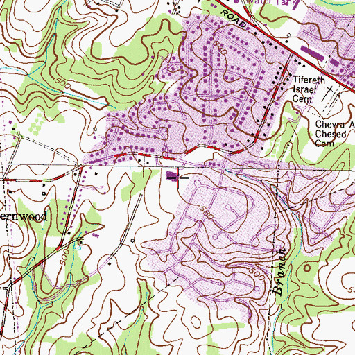 Topographic Map of Hernwood Elementary School, MD