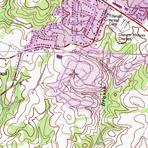 Topographic Map of Kings Park, MD