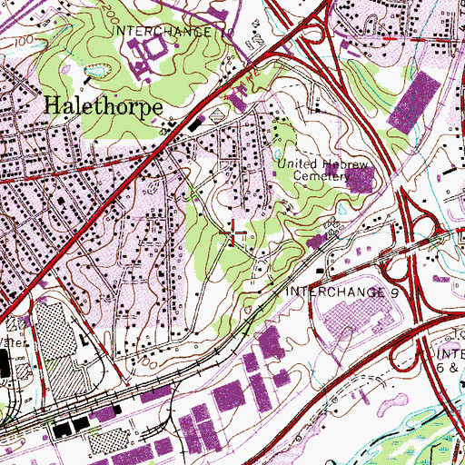 Topographic Map of Oak Park, MD