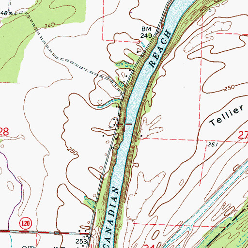 Topographic Map of Sadie Lee Landing, AR