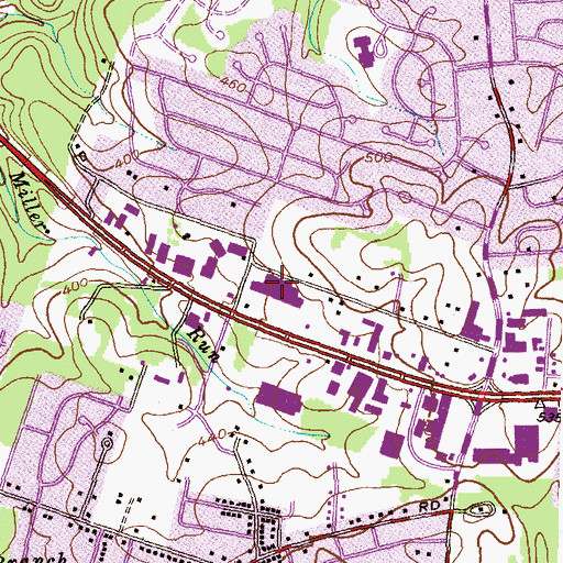 Topographic Map of Pike Park Plaza Shopping Center, MD