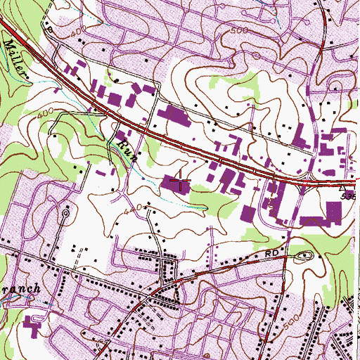 Topographic Map of Pike Park Plaza South Shopping Center, MD
