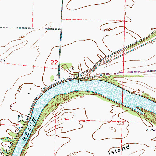 Topographic Map of Fisher Landing, AR