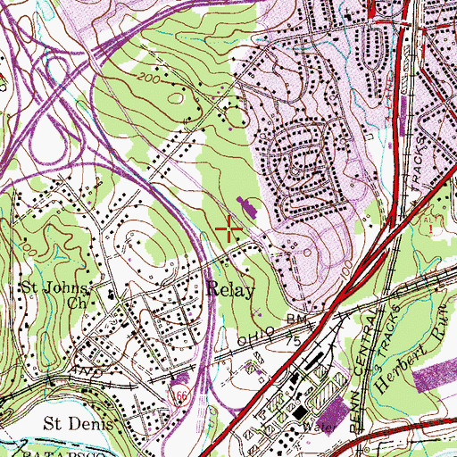 Topographic Map of Richardson Mews, MD