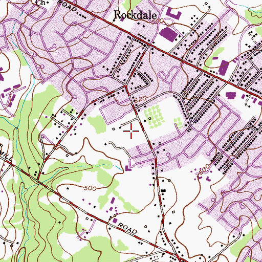Topographic Map of Rockdale Park, MD