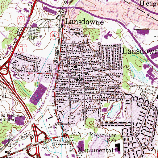 Topographic Map of Saint Clements School, MD