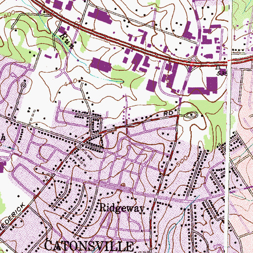 Topographic Map of Saint Paul School, MD