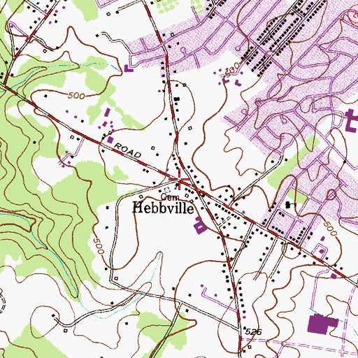 Topographic Map of Salem Church, MD