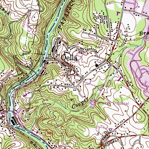 Topographic Map of Timber Point, MD