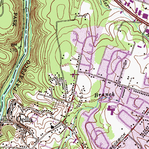 Topographic Map of Trinity United Methodist Church, MD