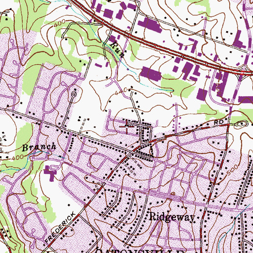 Topographic Map of Westchester, MD