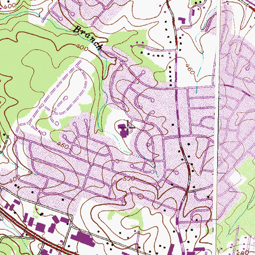 Topographic Map of Woodbridge Elementary School, MD