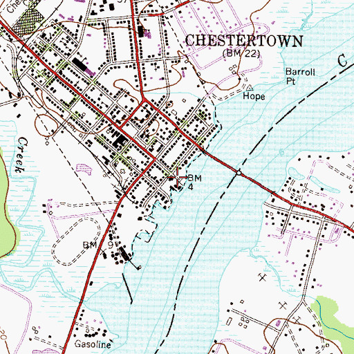 Topographic Map of The Customs House, MD