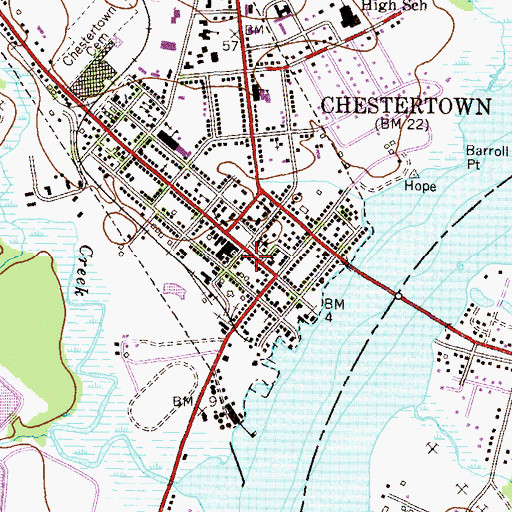 Topographic Map of White Swan Tavern, MD