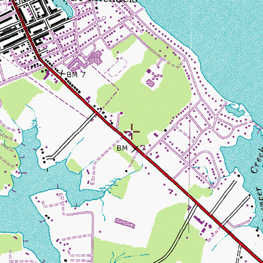 Topographic Map of Saint Michaels Village Shopping Center, MD