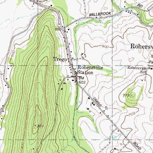 Topographic Map of Rohrersville Station, MD