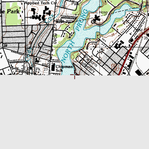 Topographic Map of Johnson Dam, MD