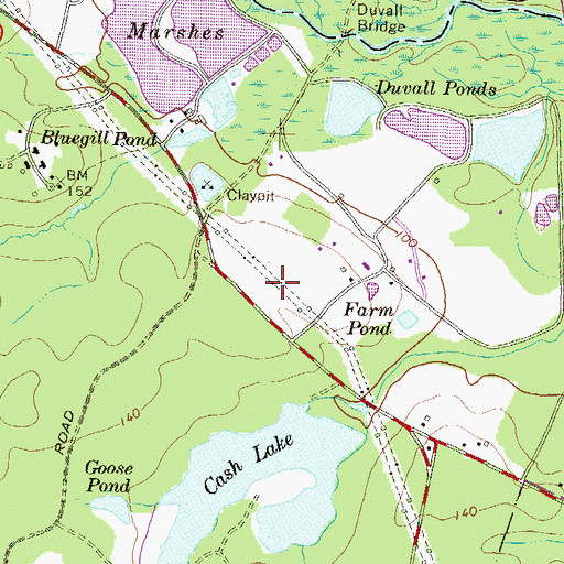 Topographic Map of Cash Creek Lake, MD