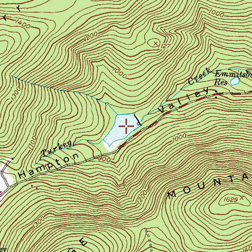 Topographic Map of Rainbow Lake, MD