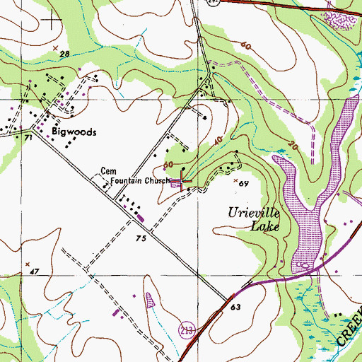 Topographic Map of Morgan Creek Branch Dam, MD