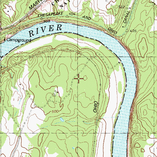 Topographic Map of Cranberry Branch Dam, MD