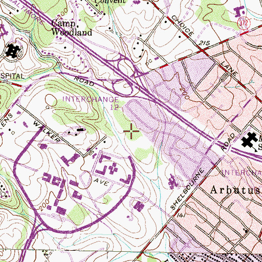 Topographic Map of Clear Spring Water Reservoir, MD