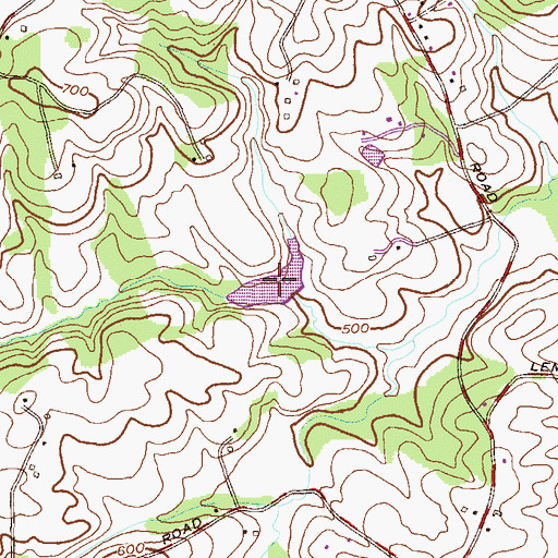 Topographic Map of Little Deer Creek Reservoir Site, MD
