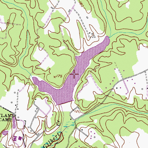 Topographic Map of Gilbert Pond, MD