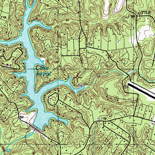 Topographic Map of Chesapeake Ranch Club Dam, MD