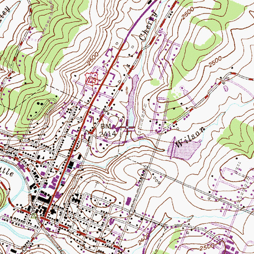 Topographic Map of Little Youghiogheny Site Number 1 Dam, MD