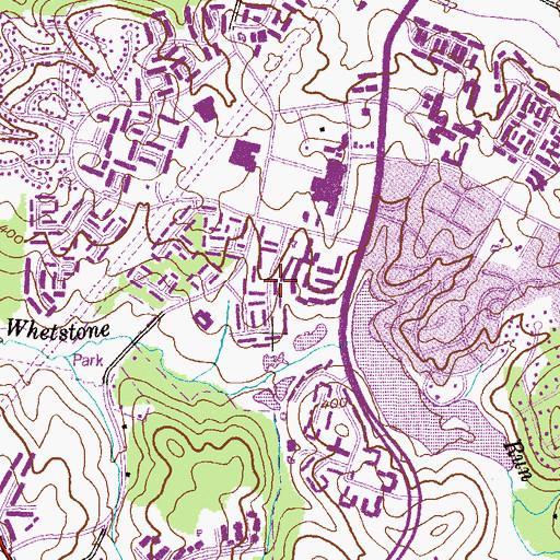 Topographic Map of Lake Whetstone Dam, MD