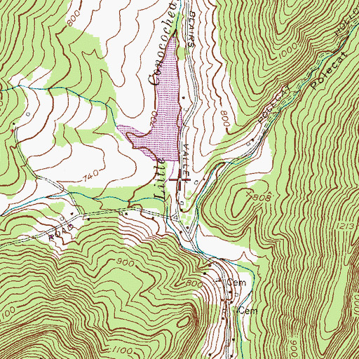 Topographic Map of Blairs Valley Dam, MD
