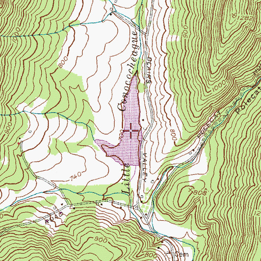 Topographic Map of Blairs Valley Lake, MD