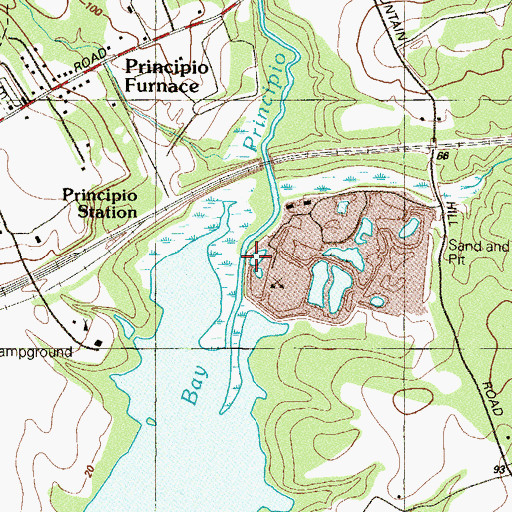 Topographic Map of Stancill Incorporated Reservoir, MD