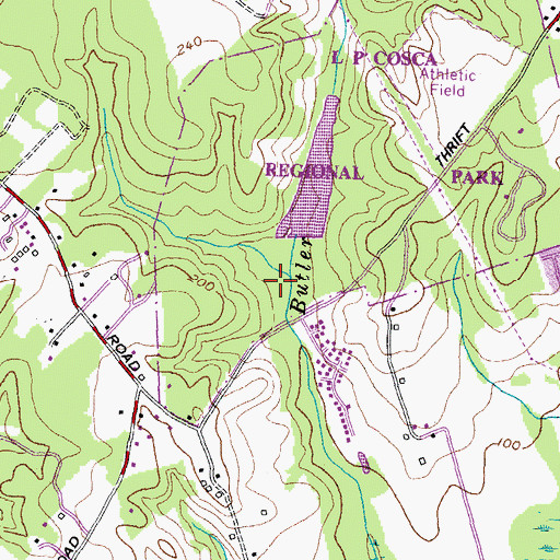 Topographic Map of Clinton Regional Park Lake, MD