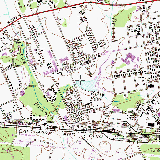 Topographic Map of Burba Lake Dam, MD