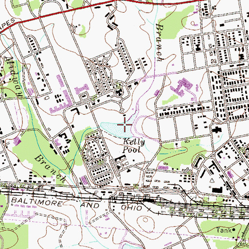 Topographic Map of Kelly Pool, MD