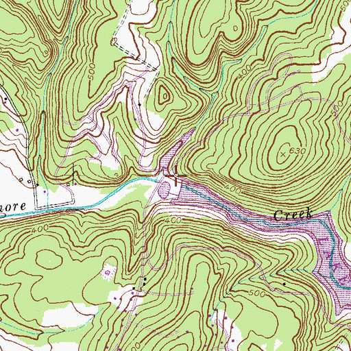 Topographic Map of Meadowlake Dam, MD