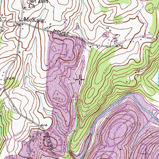 Topographic Map of Lake Merle, MD