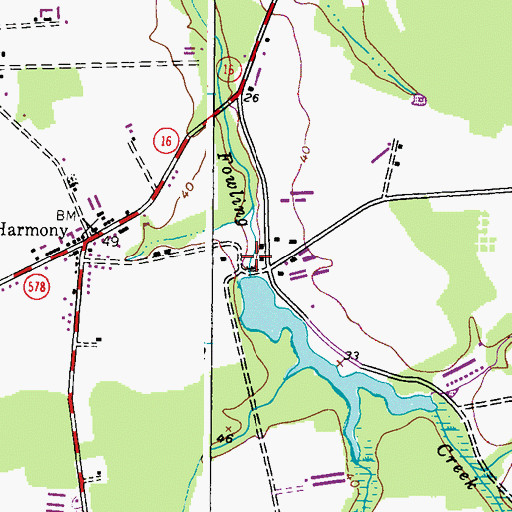 Topographic Map of Nagels Mill Pond Dam, MD
