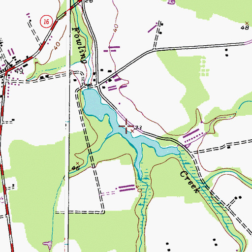 Topographic Map of Lake Pinehurst, MD