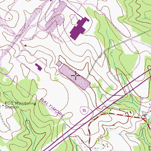 Topographic Map of General Electric Retention Pond, MD