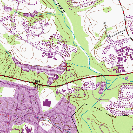 Topographic Map of Northampton Lake Dam, MD