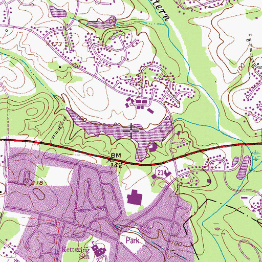 Topographic Map of Northampton Lake, MD