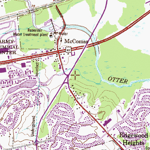 Topographic Map of Edgewater Village Dam, MD