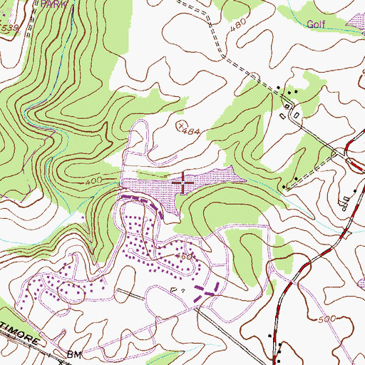 Topographic Map of Lake Churchill, MD