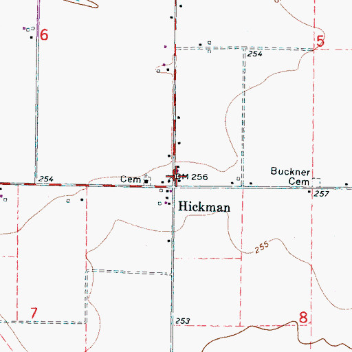 Topographic Map of School Number 48 (historical), AR